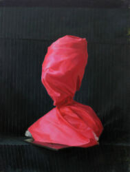 Asetelma (pink), öljy kankaalle, 73cm x 55cm, 2017