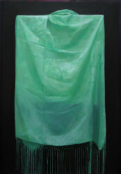 Asetelma (viridian), öljy kankaalle 100cm x 70cm, 2016