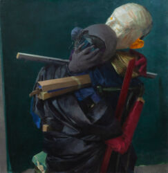 Embrace, oil on canvas, 70cm x 68cm, 2023