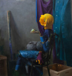 Garlic, oil on canvas, 115cm x 109cm, 2023