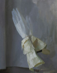 Attached Hands II, oil on canvas, 35cm x 45cm, 2024