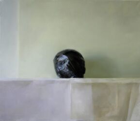 Asetelma, öljy kankaalle 60cm x 70cm, 2014